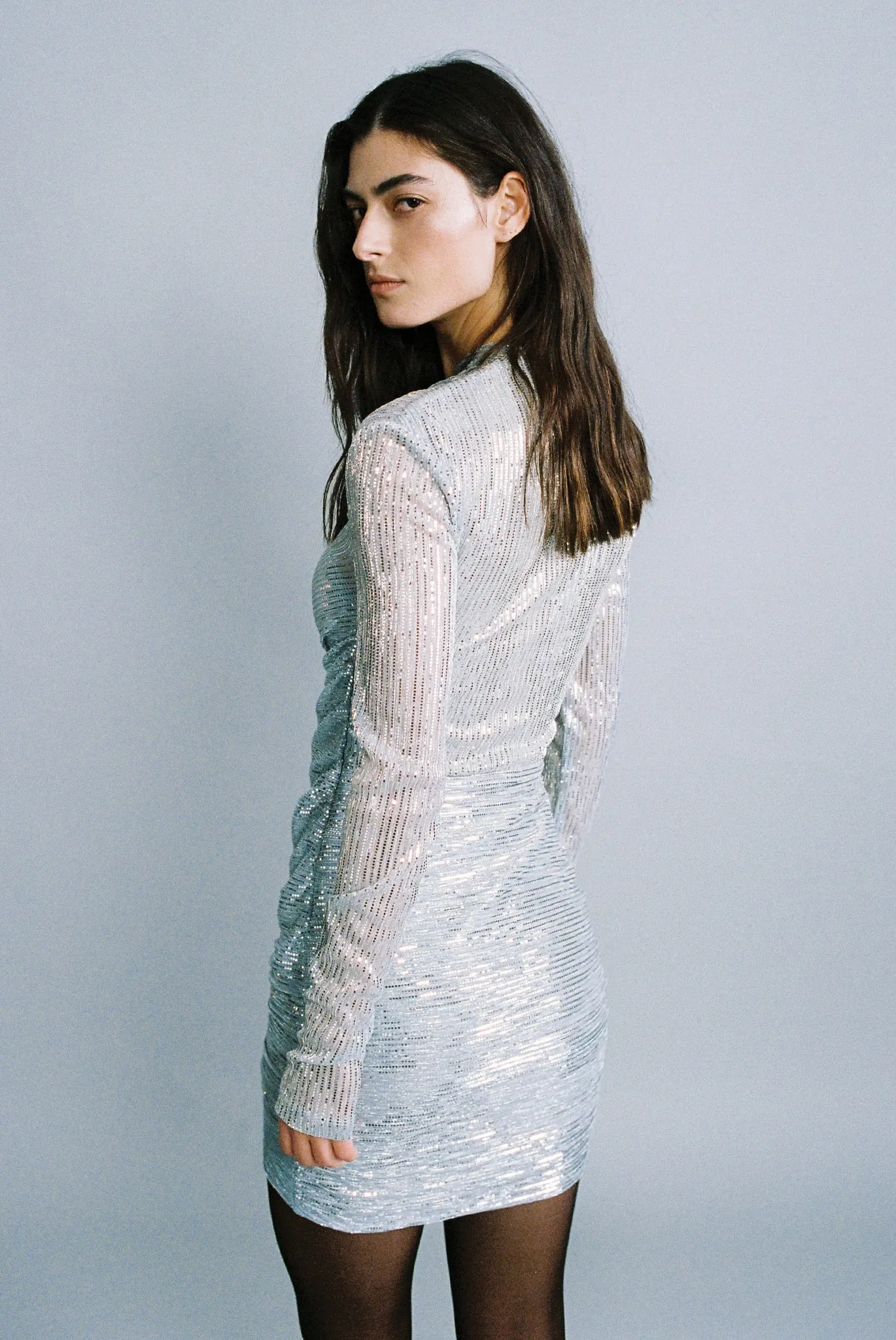 SABINA MUSAYEV Lapisa Mini Dress - Sky Silver sold by Bonvion product image thumbnail 2