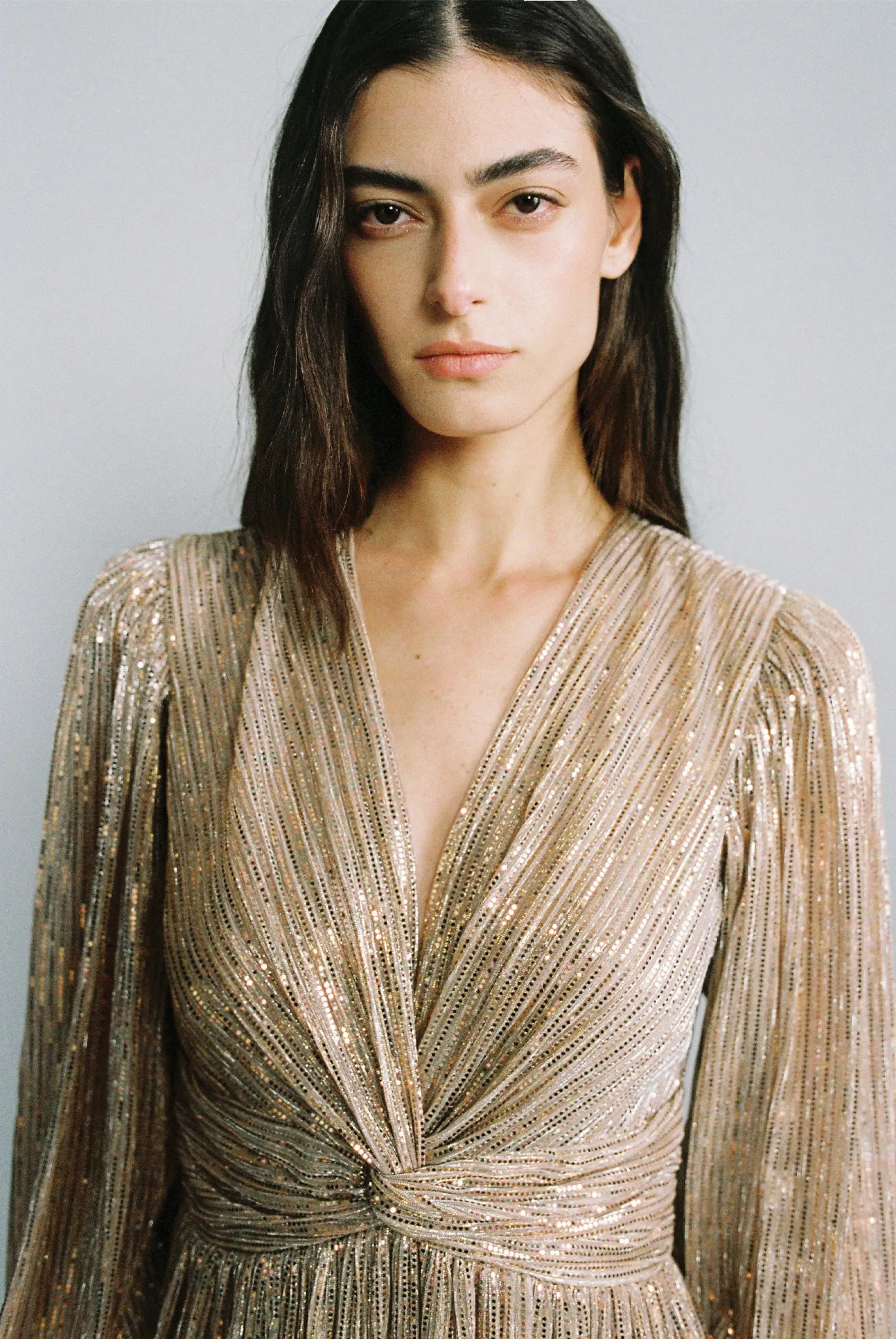 SABINA MUSAYEV Perihelion Mini Dress - Antique Gold sold by Bonvion product image thumbnail 4