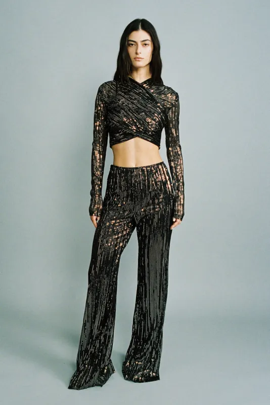 SABINA MUSAYEV Illusion Top - Black sold by Bonvion