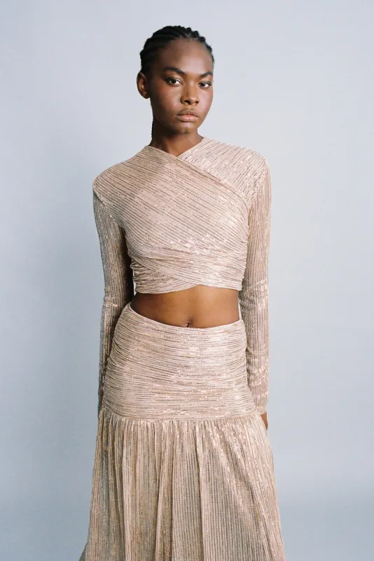 SABINA MUSAYEV Illusion Top - Antique Gold sold by Bonvion