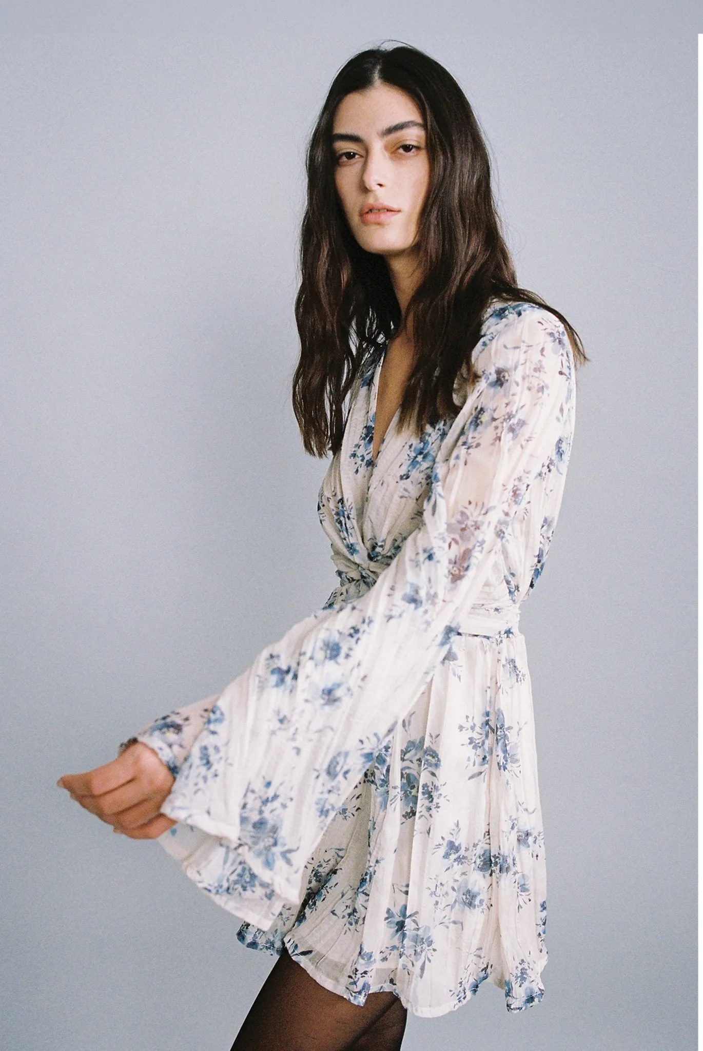 SABINA MUSAYEV Flare Mini Dress - Off-White Print sold by Bonvion product image thumbnail 2