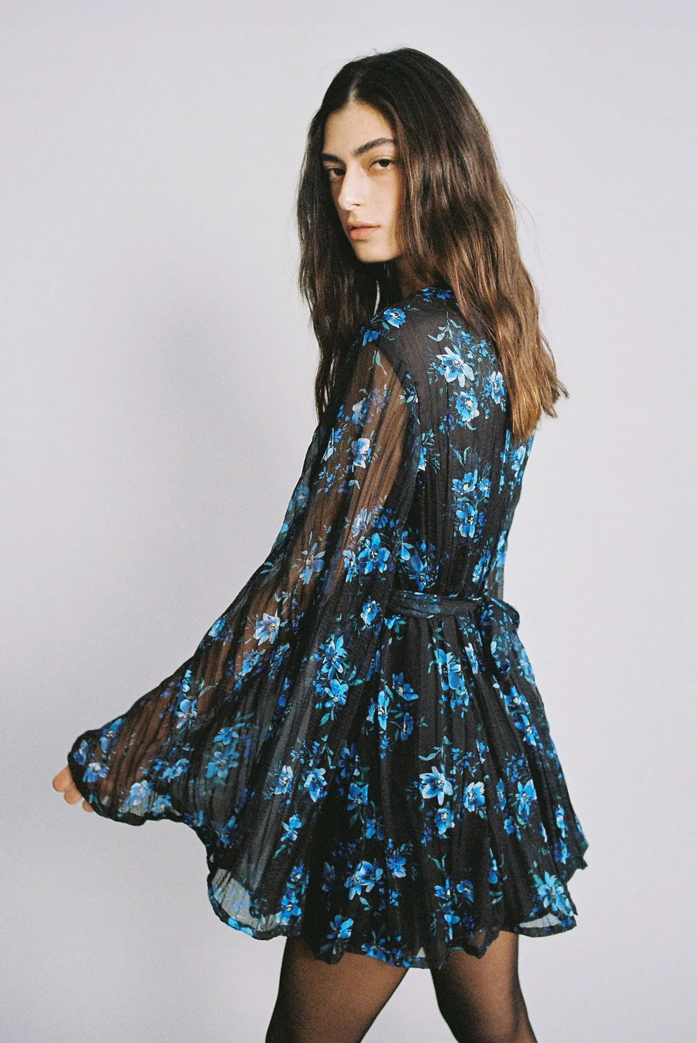 SABINA MUSAYEV Flare Mini Dress - Black Print sold by Bonvion product image thumbnail 3