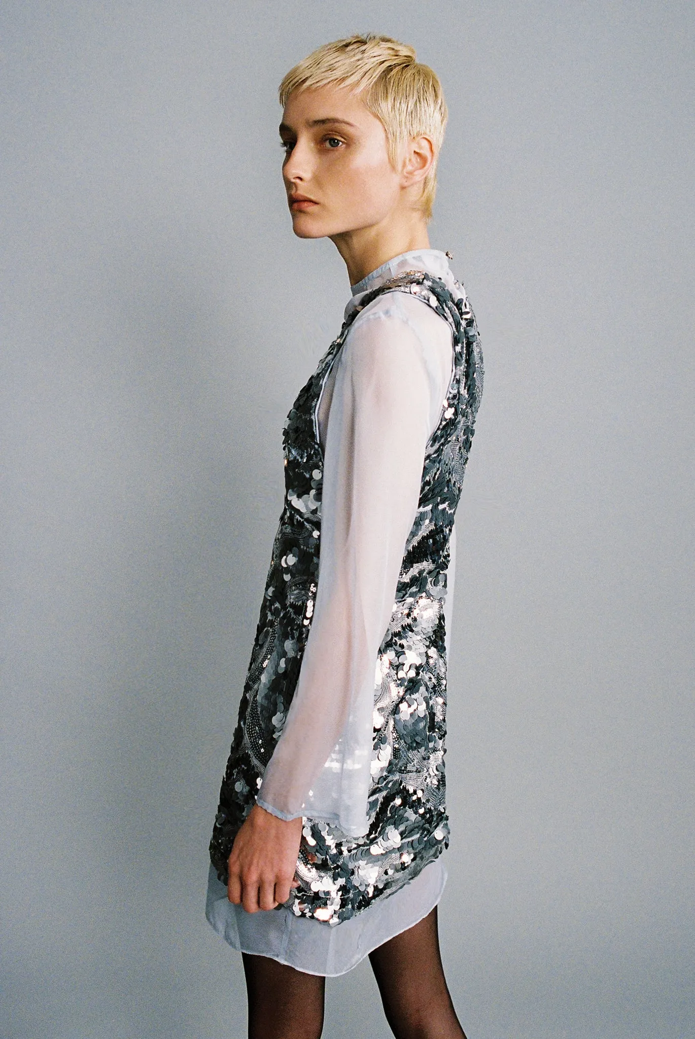 SABINA MUSAYEV Ecliptica Dress - Silver sold by Bonvion product image thumbnail 3