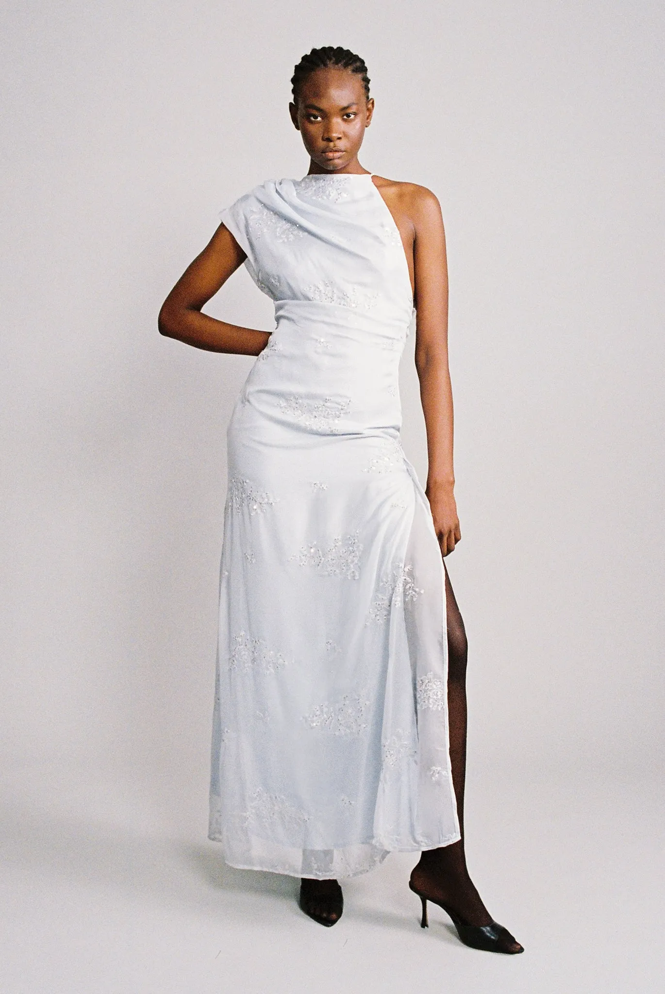 SABINA MUSAYEV Stardust Maxi Dress - Ice Blue sold by Bonvion