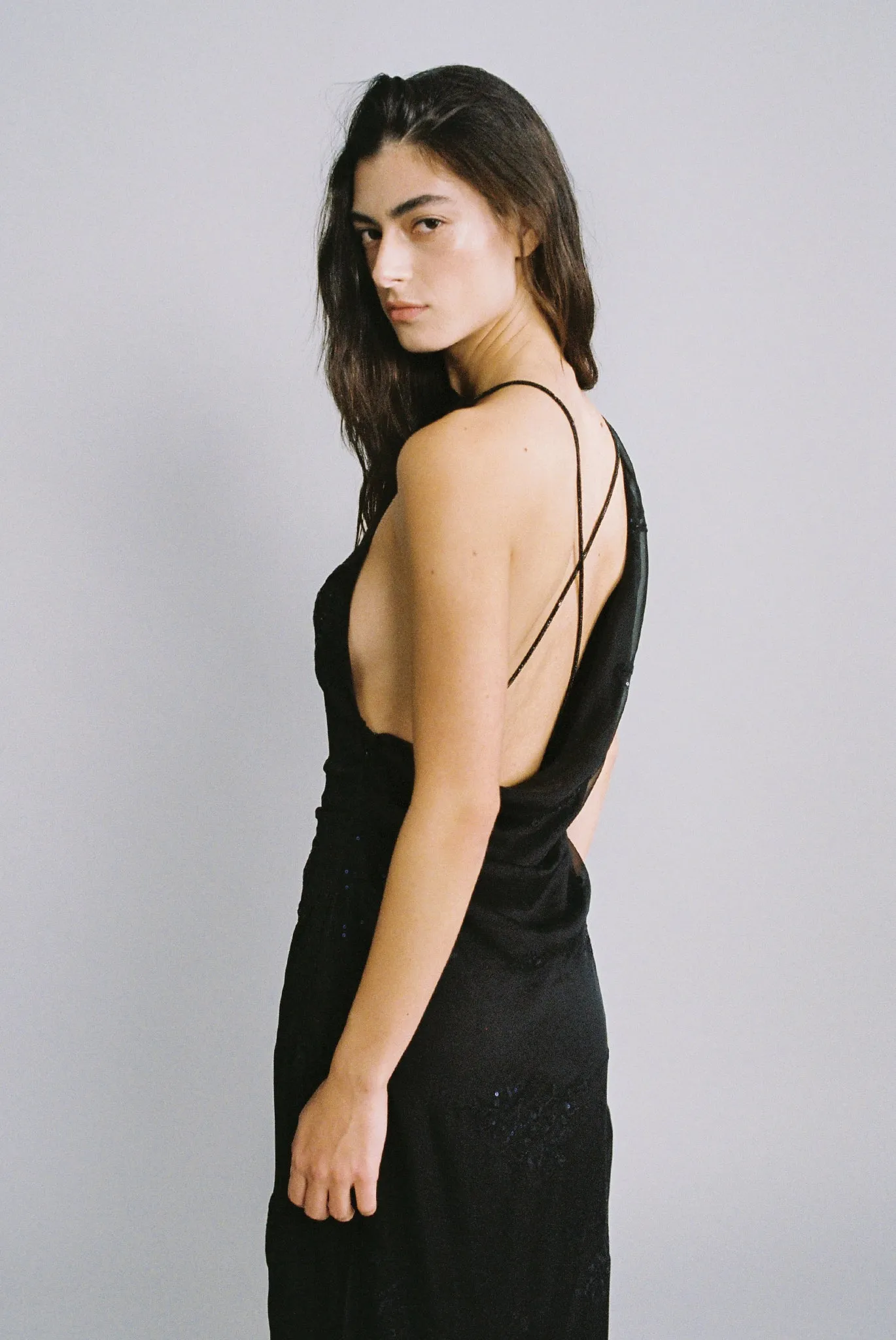 SABINA MUSAYEV Stardust Maxi Dress - Black sold by Bonvion product image thumbnail 4