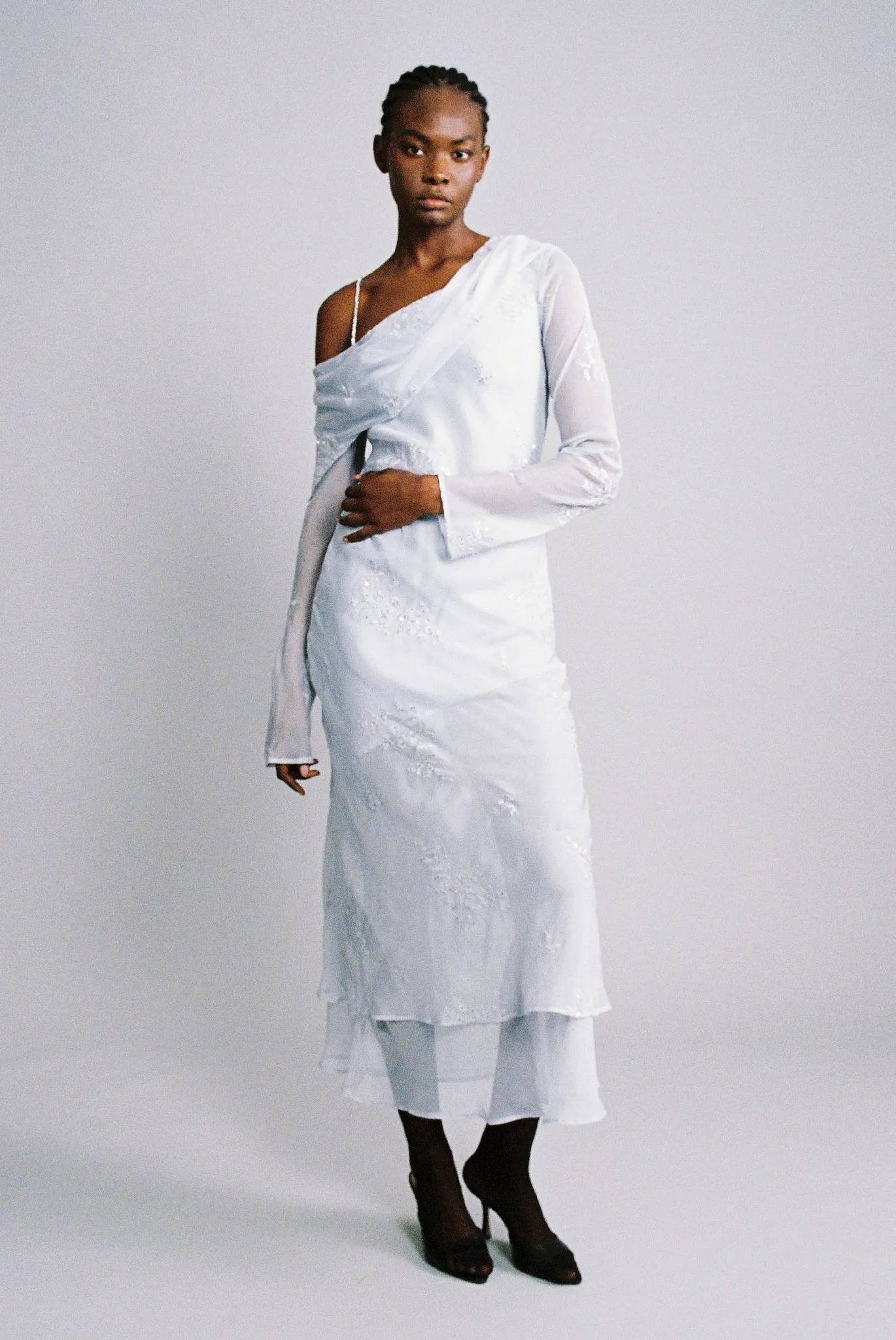 SABINA MUSAYEV Mirage Maxi Dress - Ice Blue sold by Bonvion