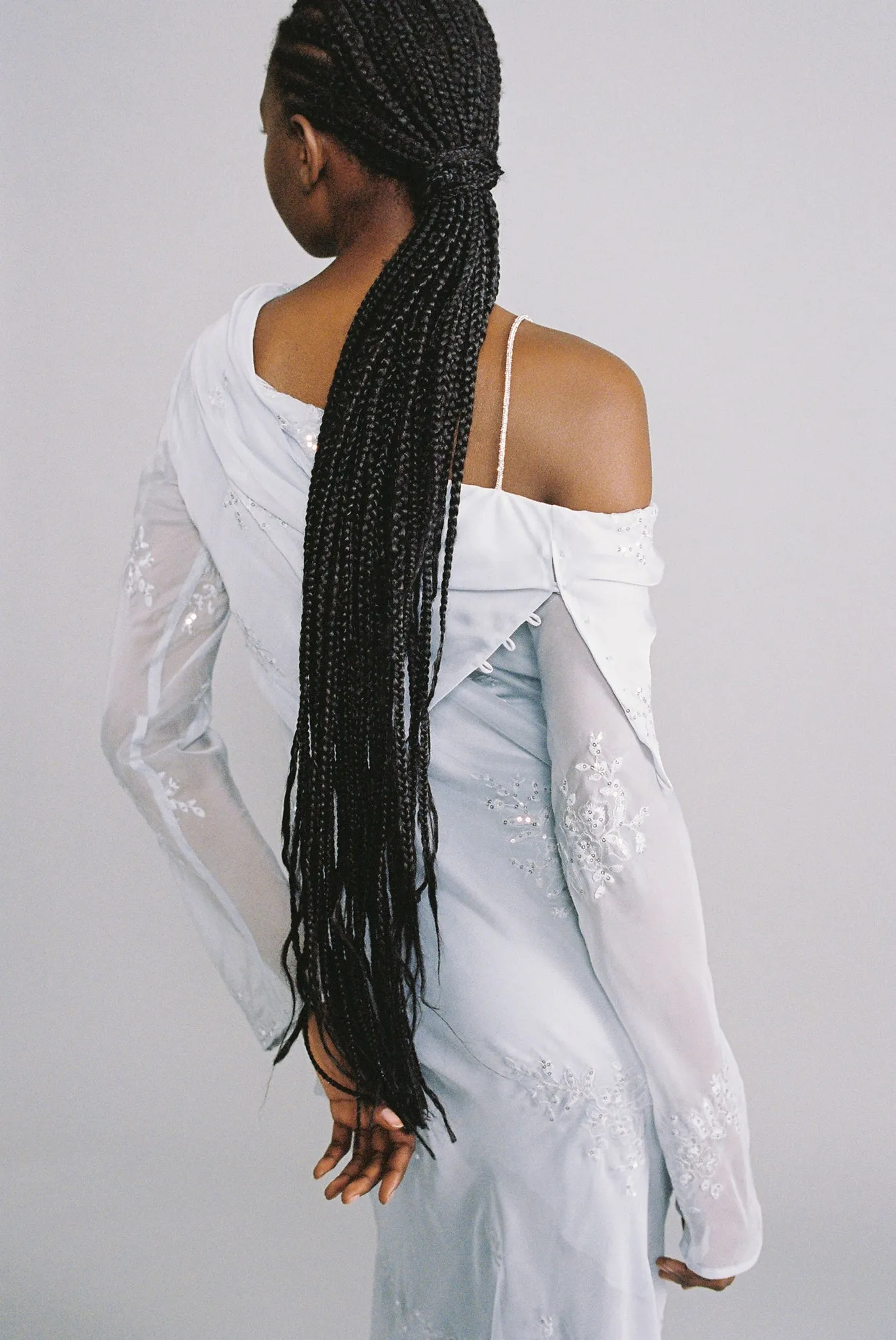 SABINA MUSAYEV Mirage Maxi Dress - Ice Blue sold by Bonvion product image thumbnail 4