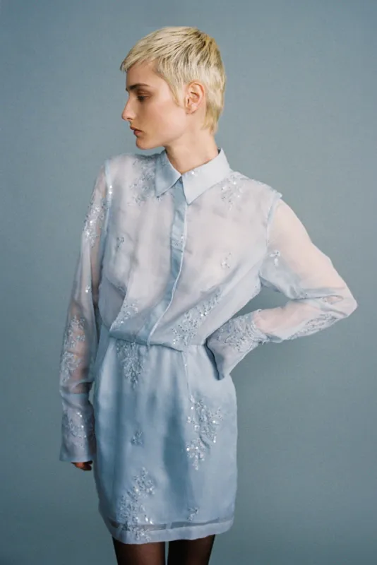 SABINA MUSAYEV Aquila Dress - Ice Blue sold by Bonvion