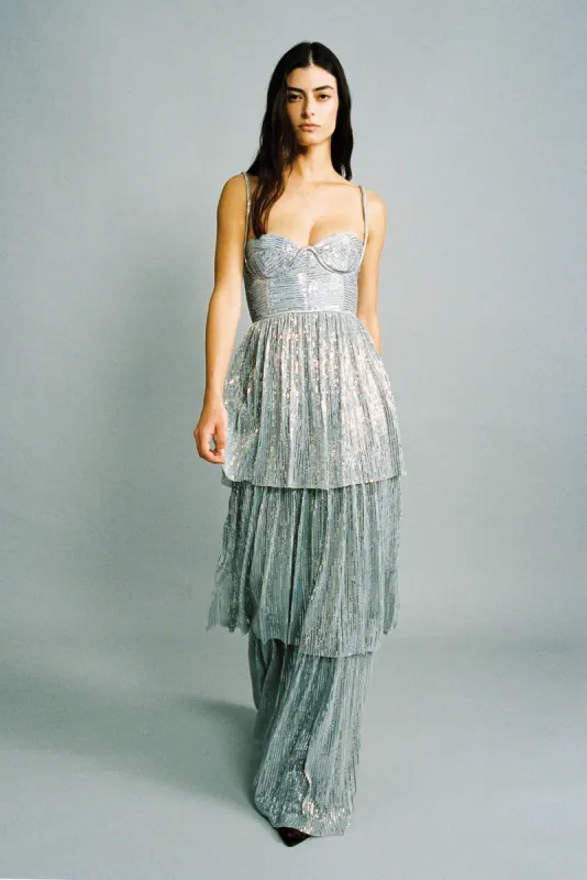 SABINA MUSAYEV Altair Dress - Sky Silver sold by Bonvion