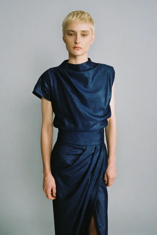 SABINA MUSAYEV Asteroid Top - Navy sold by Bonvion