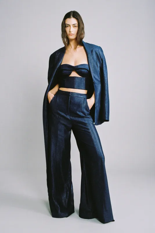 SABINA MUSAYEV Pixel Pants - Navy sold by Bonvion