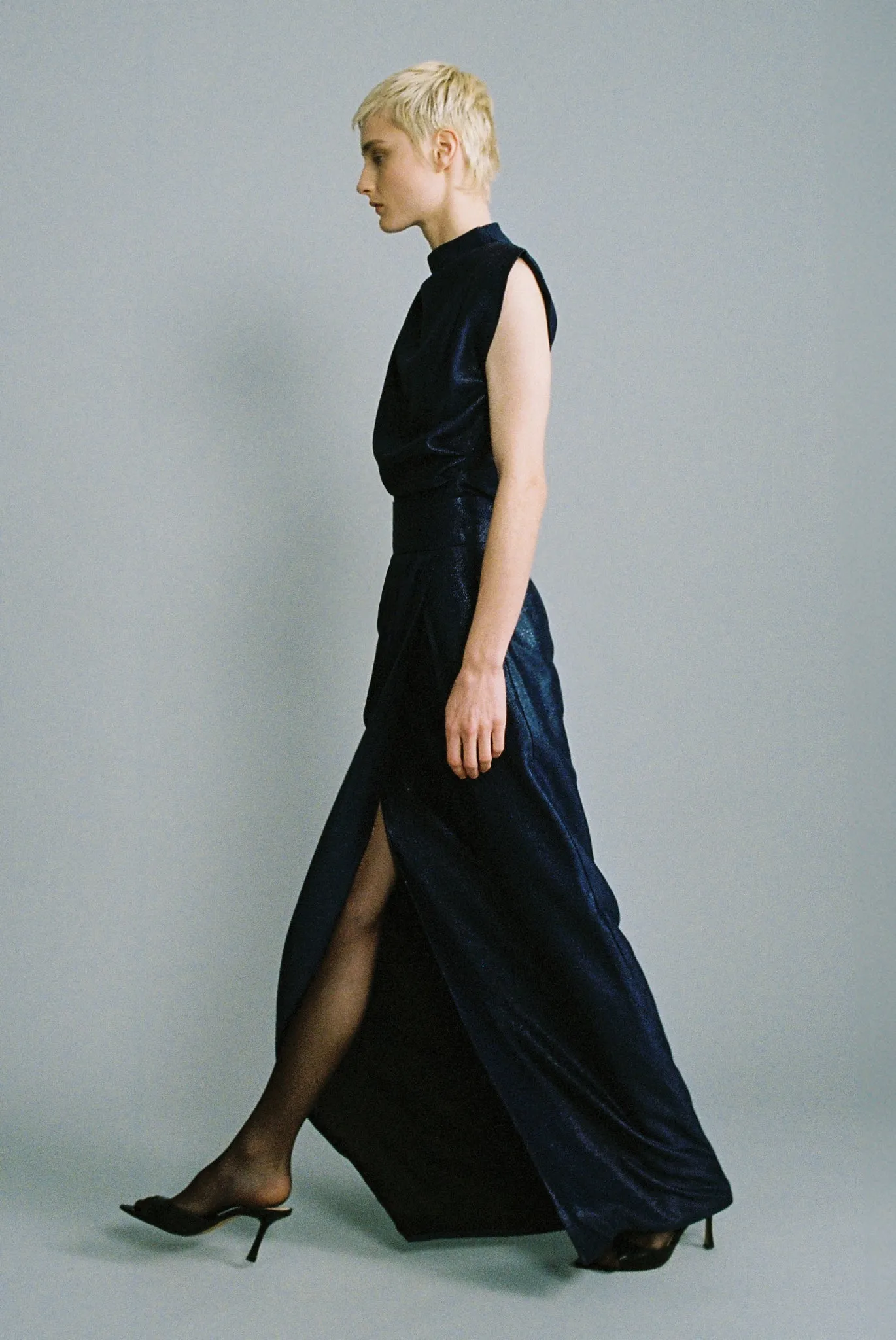 SABINA MUSAYEV Jetta Maxi Skirt - Navy sold by Bonvion product image thumbnail 2