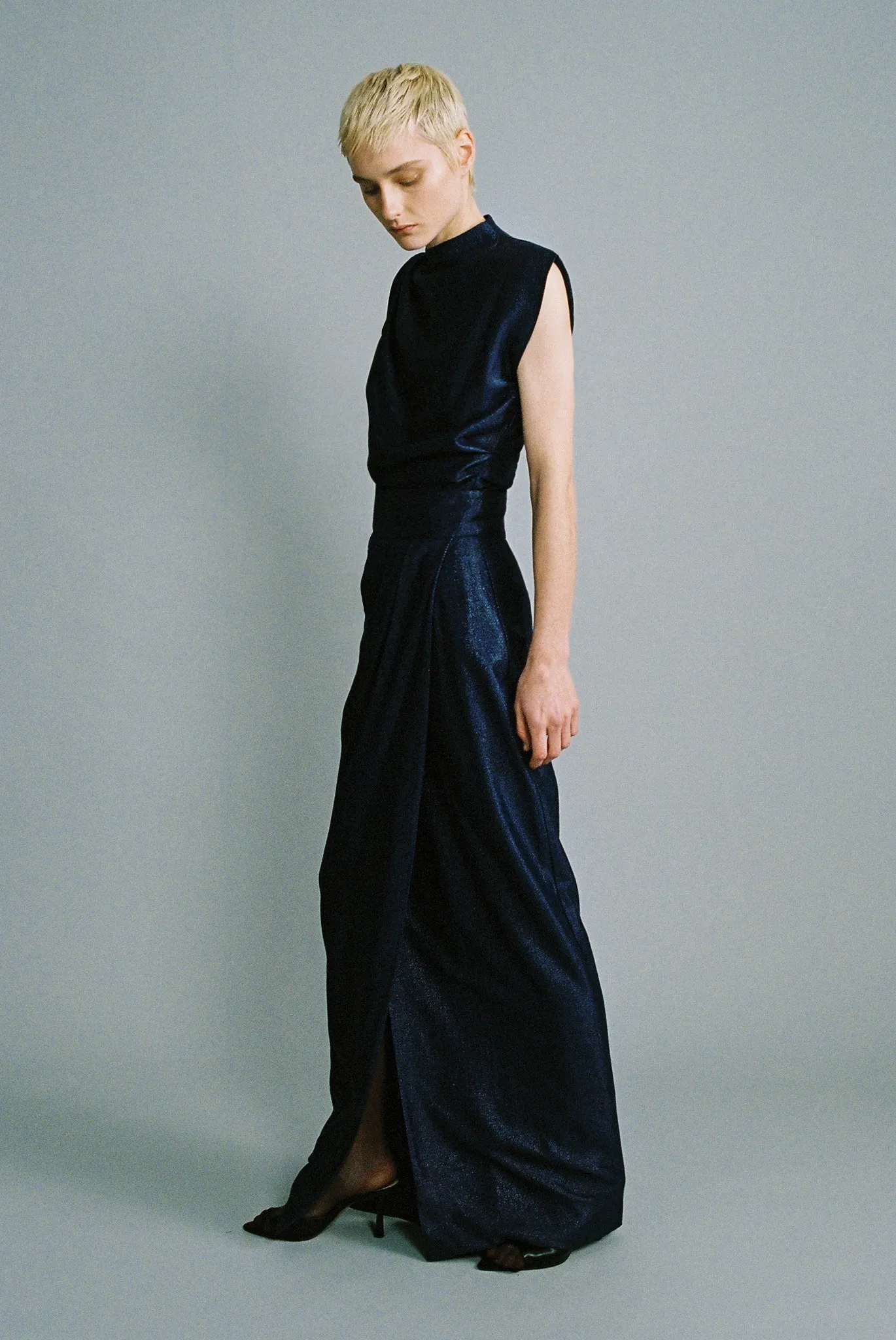 SABINA MUSAYEV Jetta Maxi Skirt - Navy sold by Bonvion product image thumbnail 3