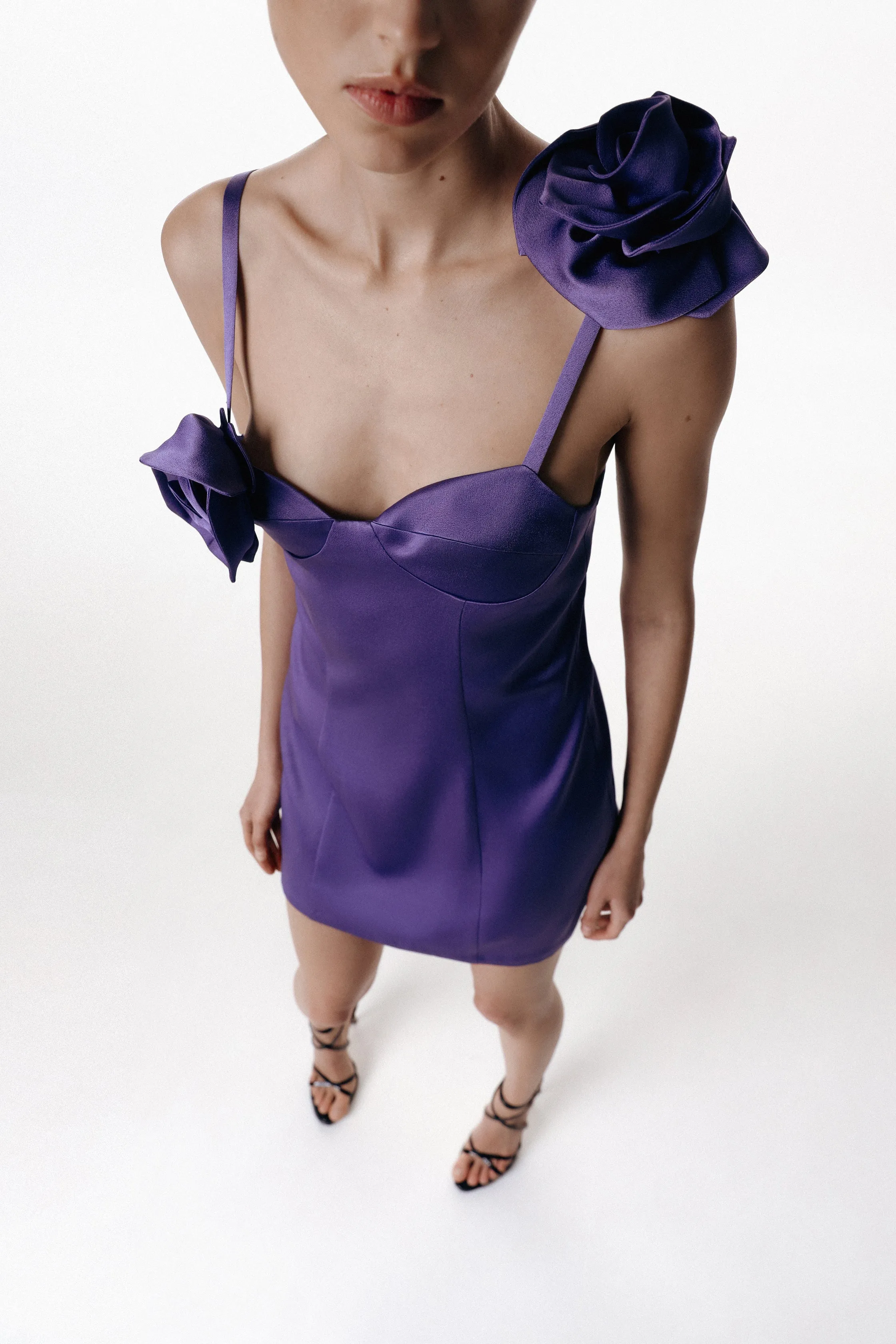 SANTA Mini Dress with Flowers - Purple sold by Bonvion product image thumbnail 2