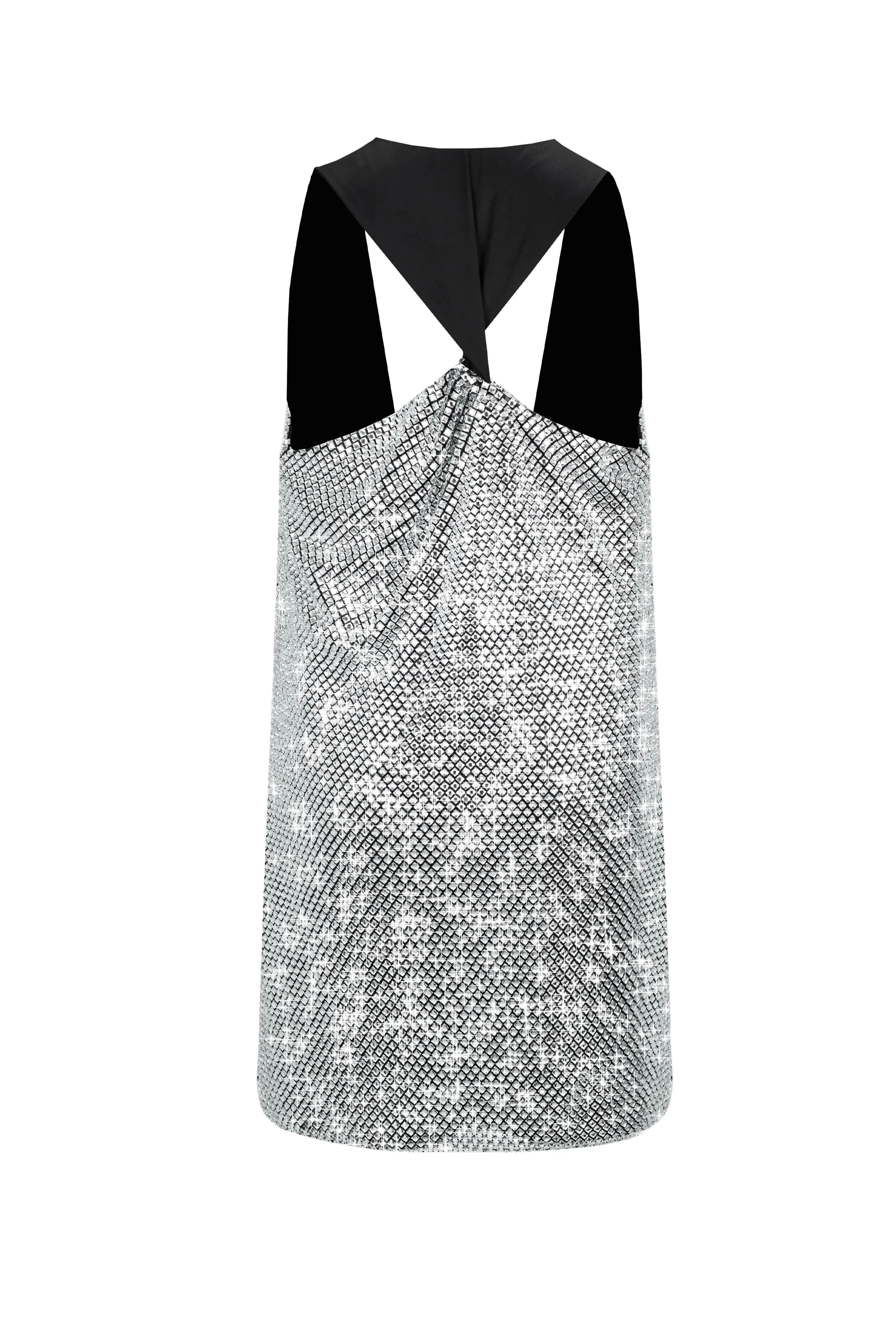 SANTA Crystal Mini Dress - Silver sold by Bonvion product image thumbnail 5