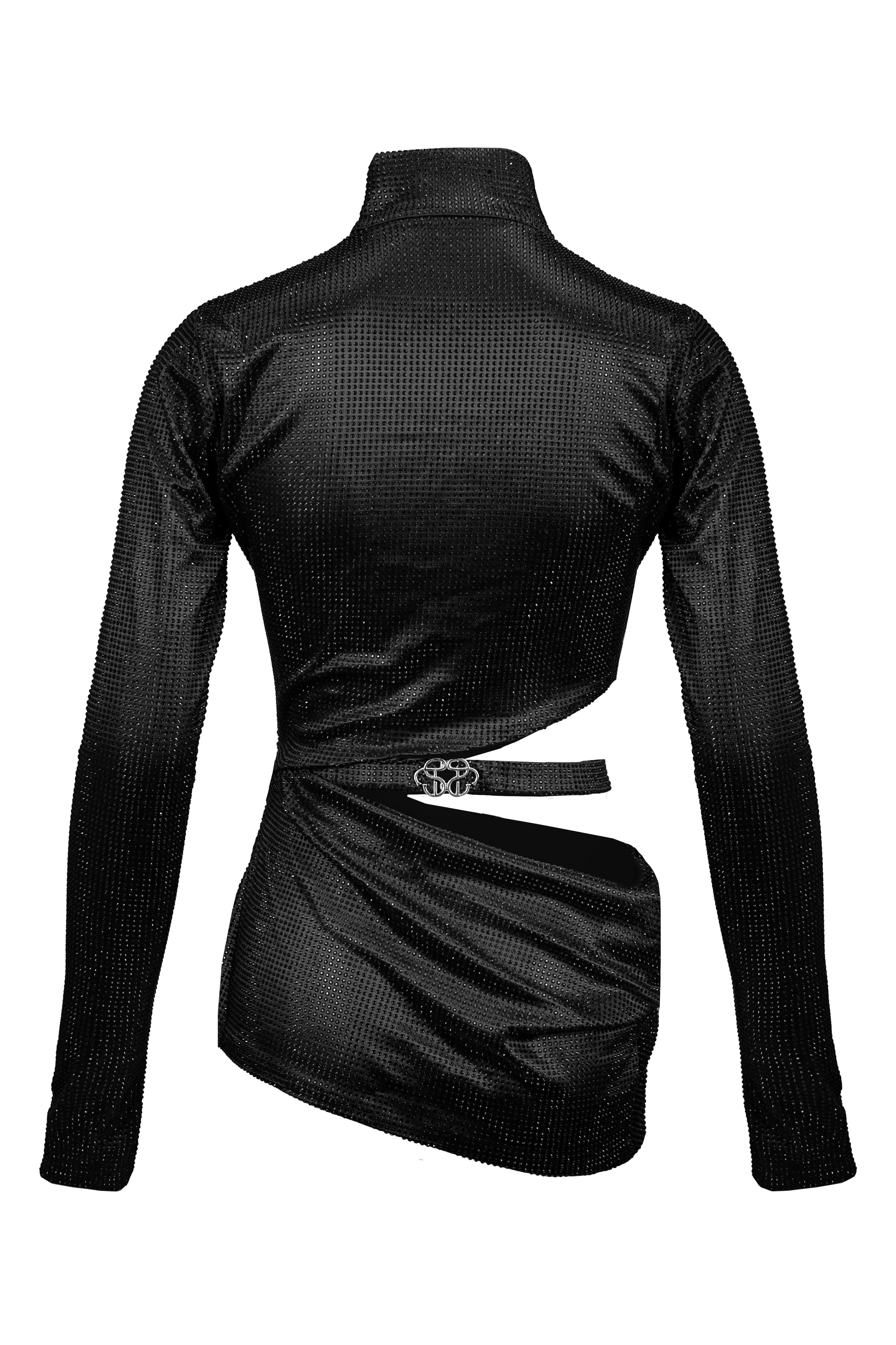 SANTA Mini Dress with Open Side - Black sold by Bonvion product image thumbnail 4