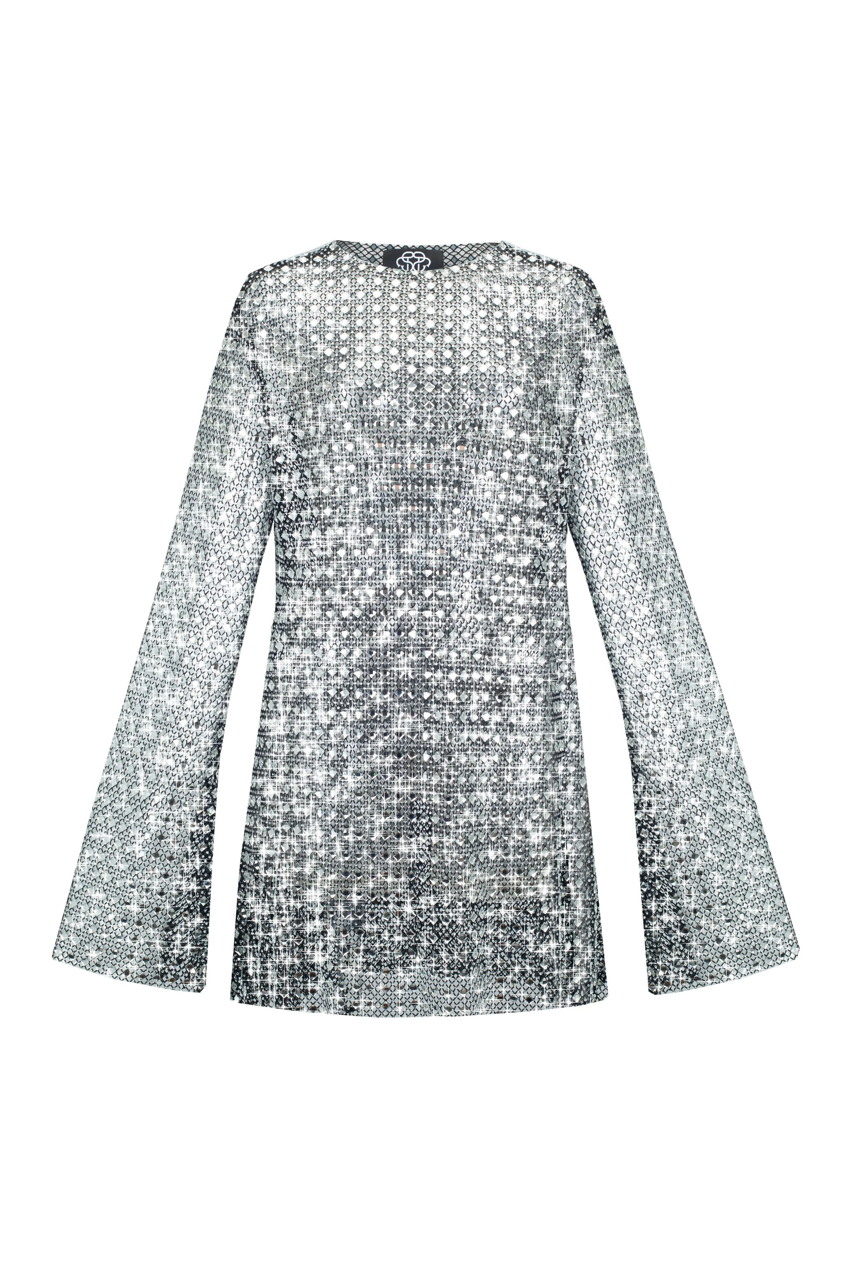 SANTA Sparkling Mesh Mini Dress - Black sold by Bonvion