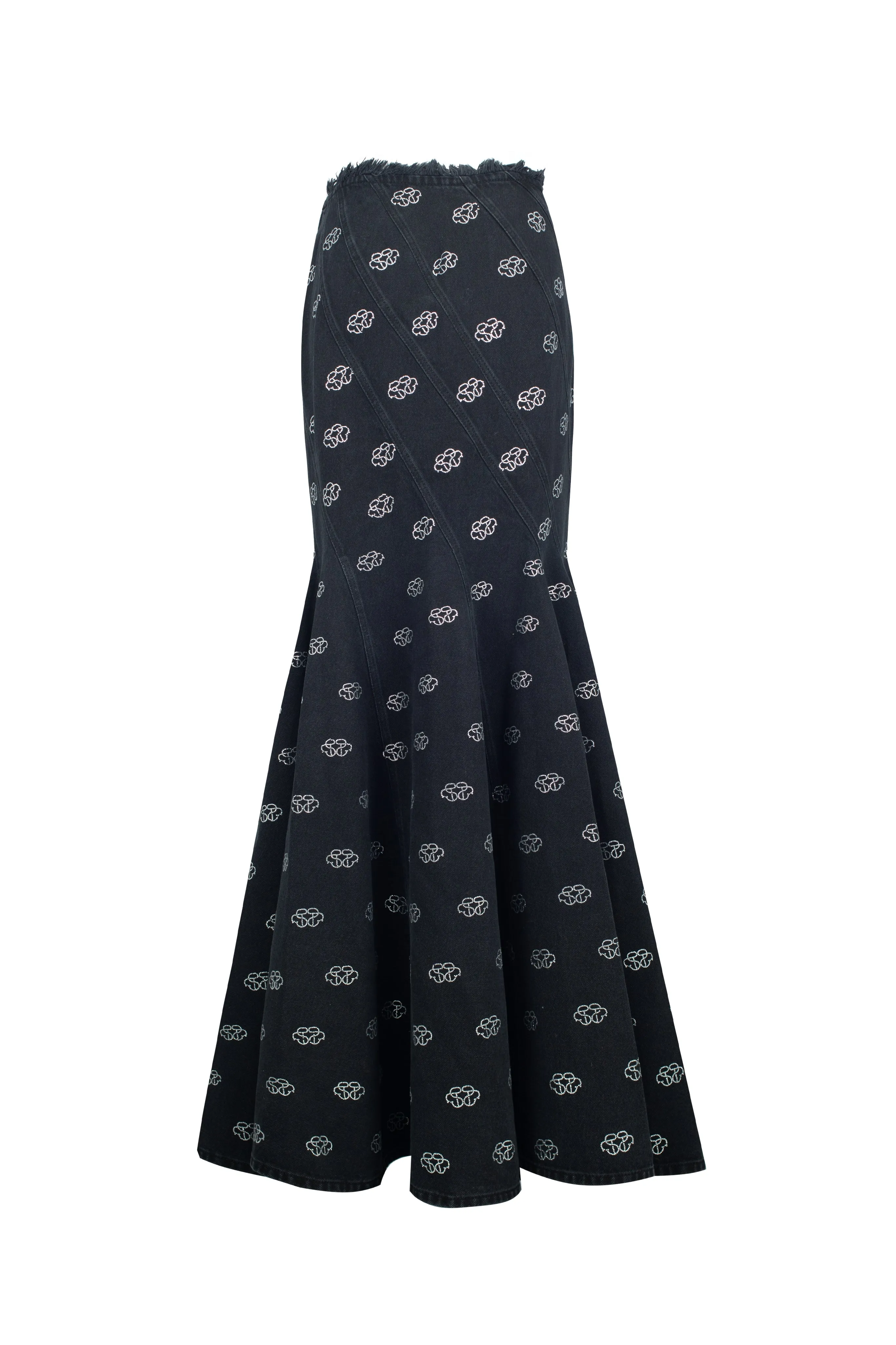SANTA Flared Maxi Denim Skirt - Black sold by Bonvion product image thumbnail 3