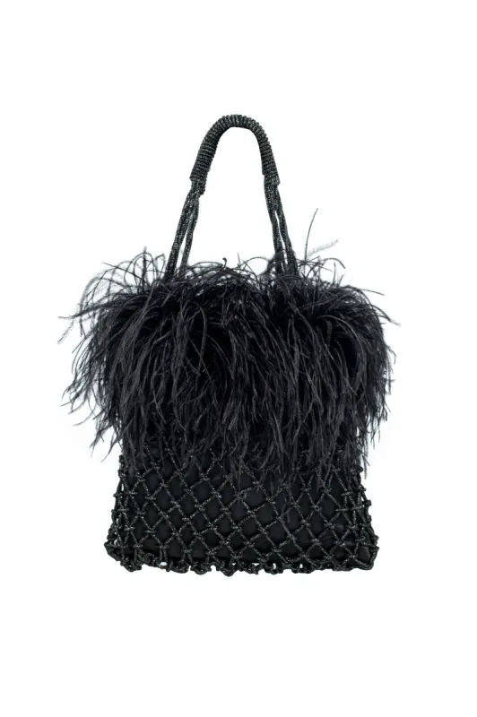 SANTA Feathers Bag - Black sold by Bonvion