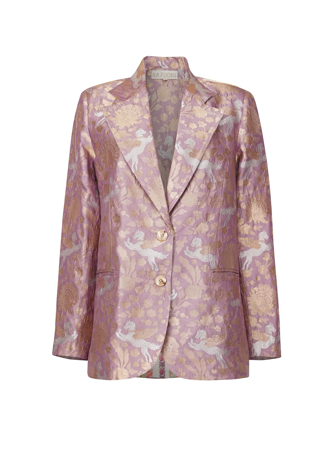 LA FUORI Pradera jacquard blazer sold by Bonvion