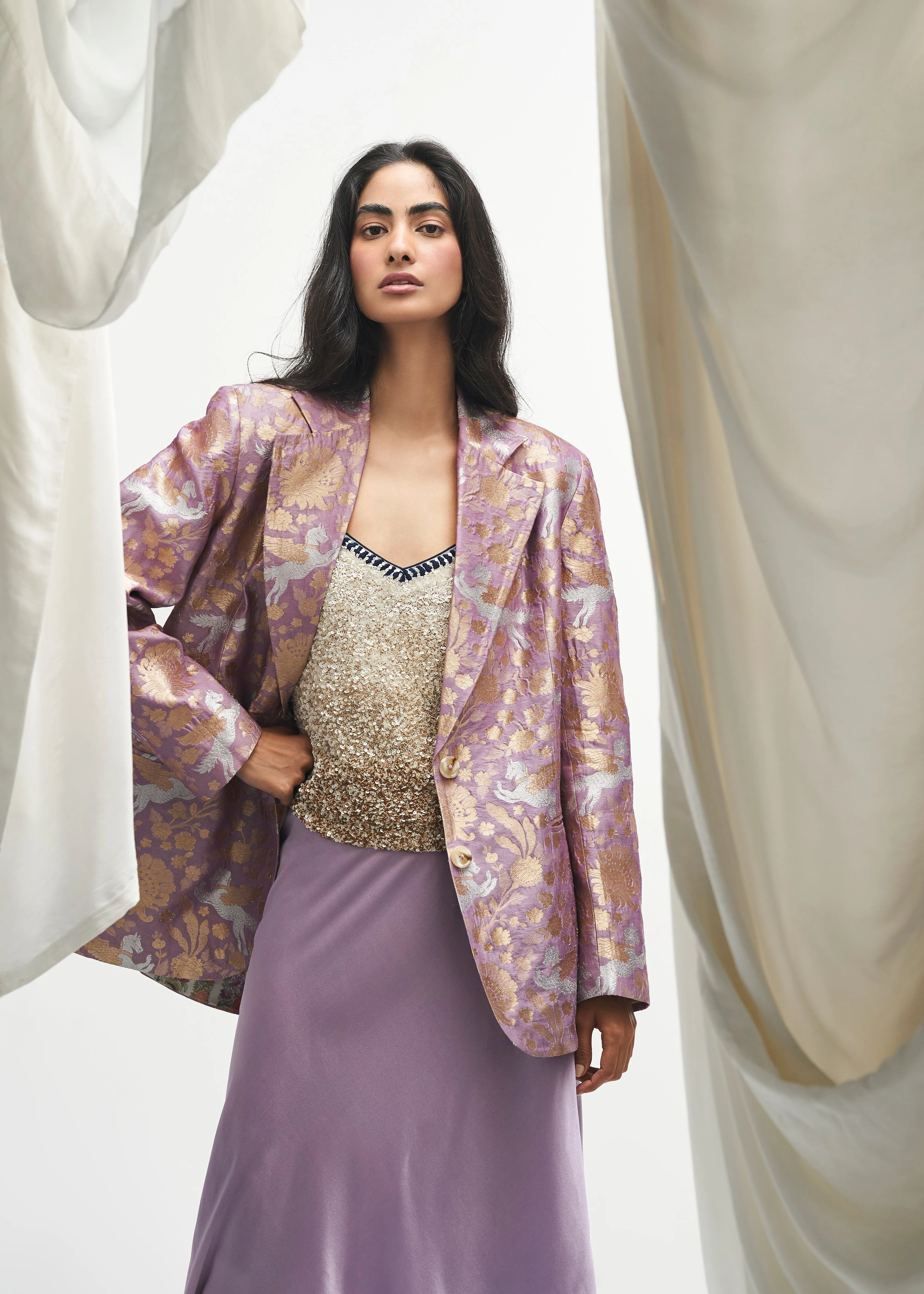 LA FUORI Pradera jacquard blazer sold by Bonvion product image thumbnail 2