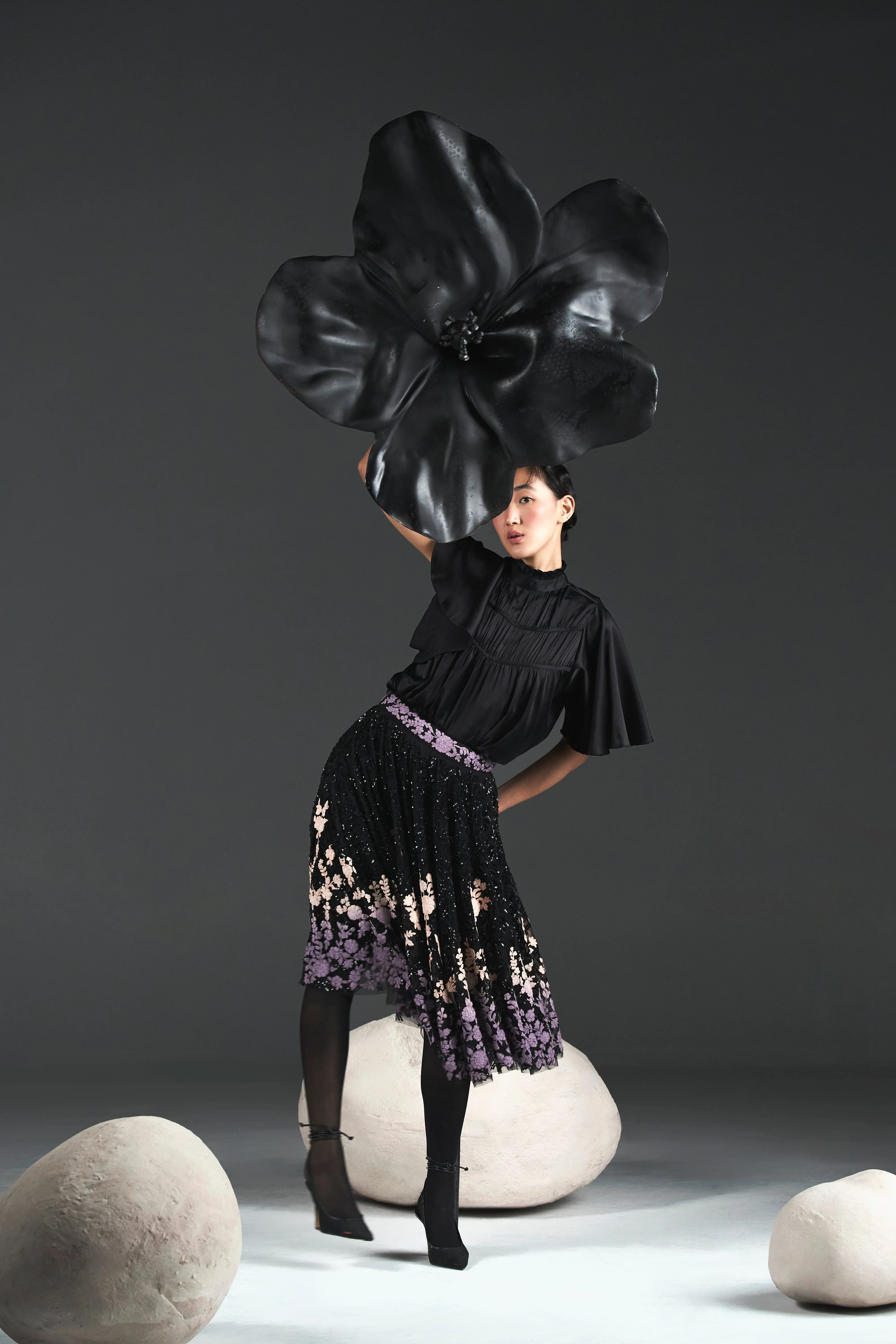 LA FUORI Gwen ombre midi skirt sold by Bonvion product image thumbnail 3