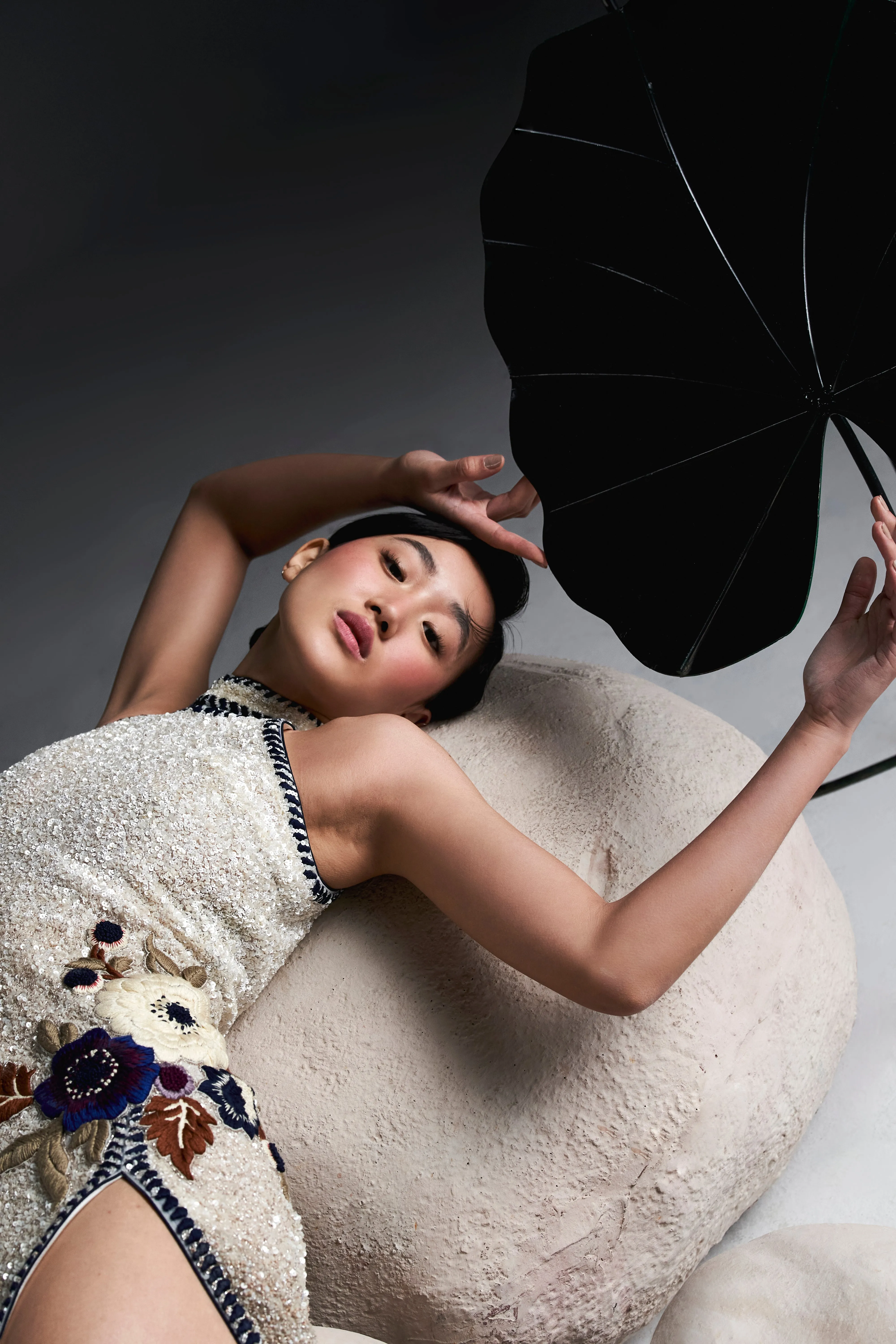 LA FUORI Anayn beaded high neck gown - Champagne sold by Bonvion product image thumbnail 4