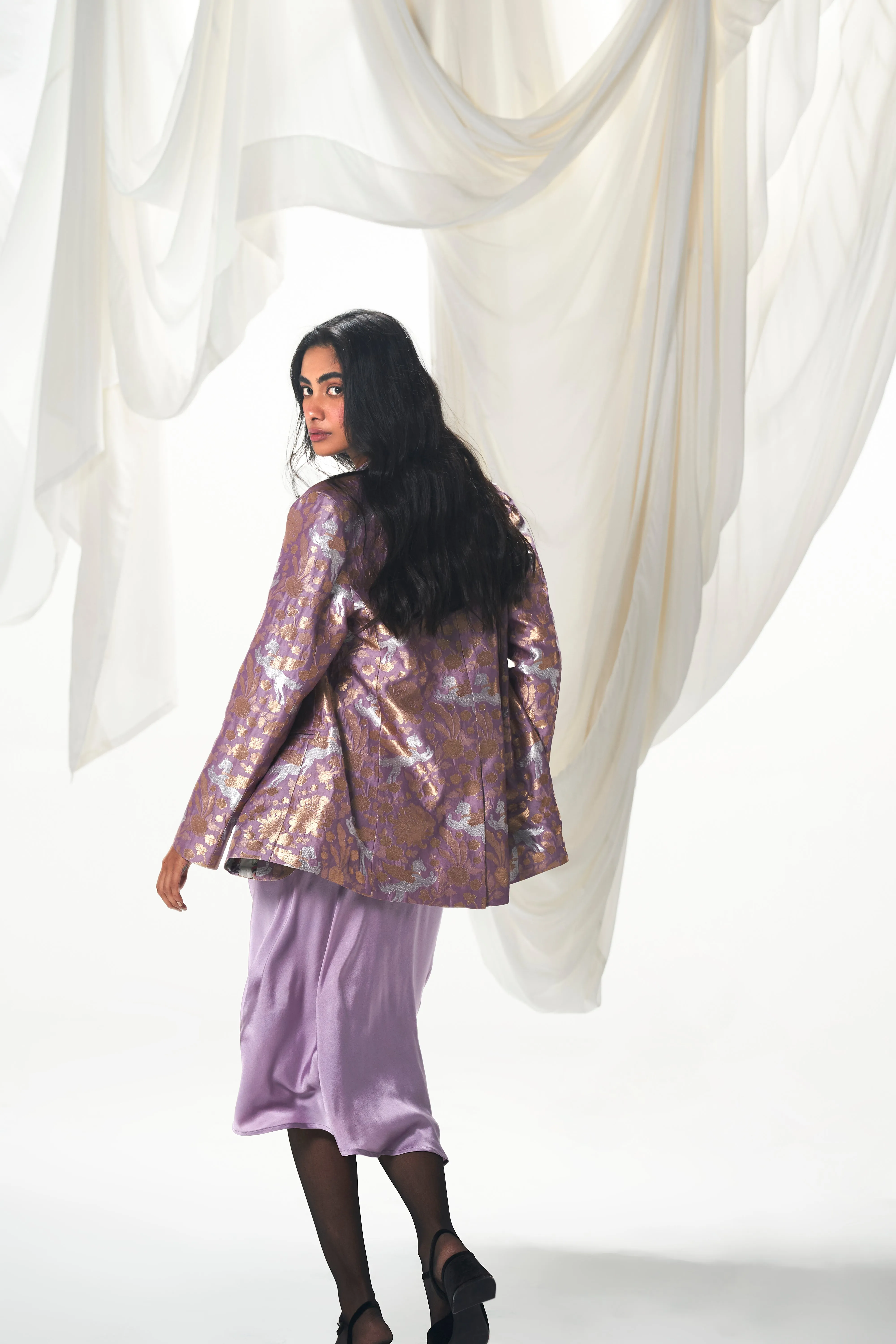 LA FUORI Thistle bias midi skirt sold by Bonvion product image thumbnail 4