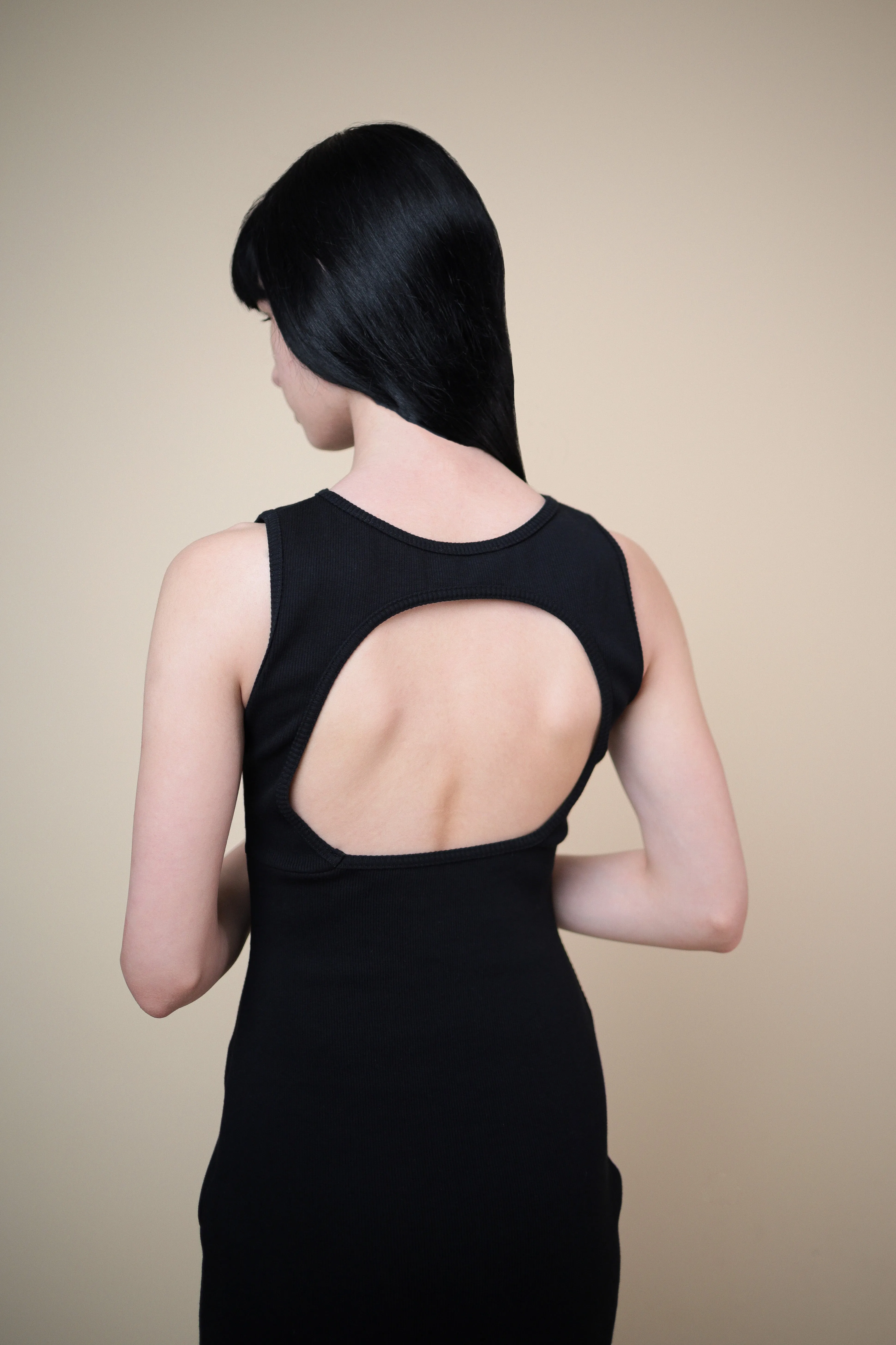 EHE Apparel Luna rib knit Dress - Black sold by Bonvion product image thumbnail 5