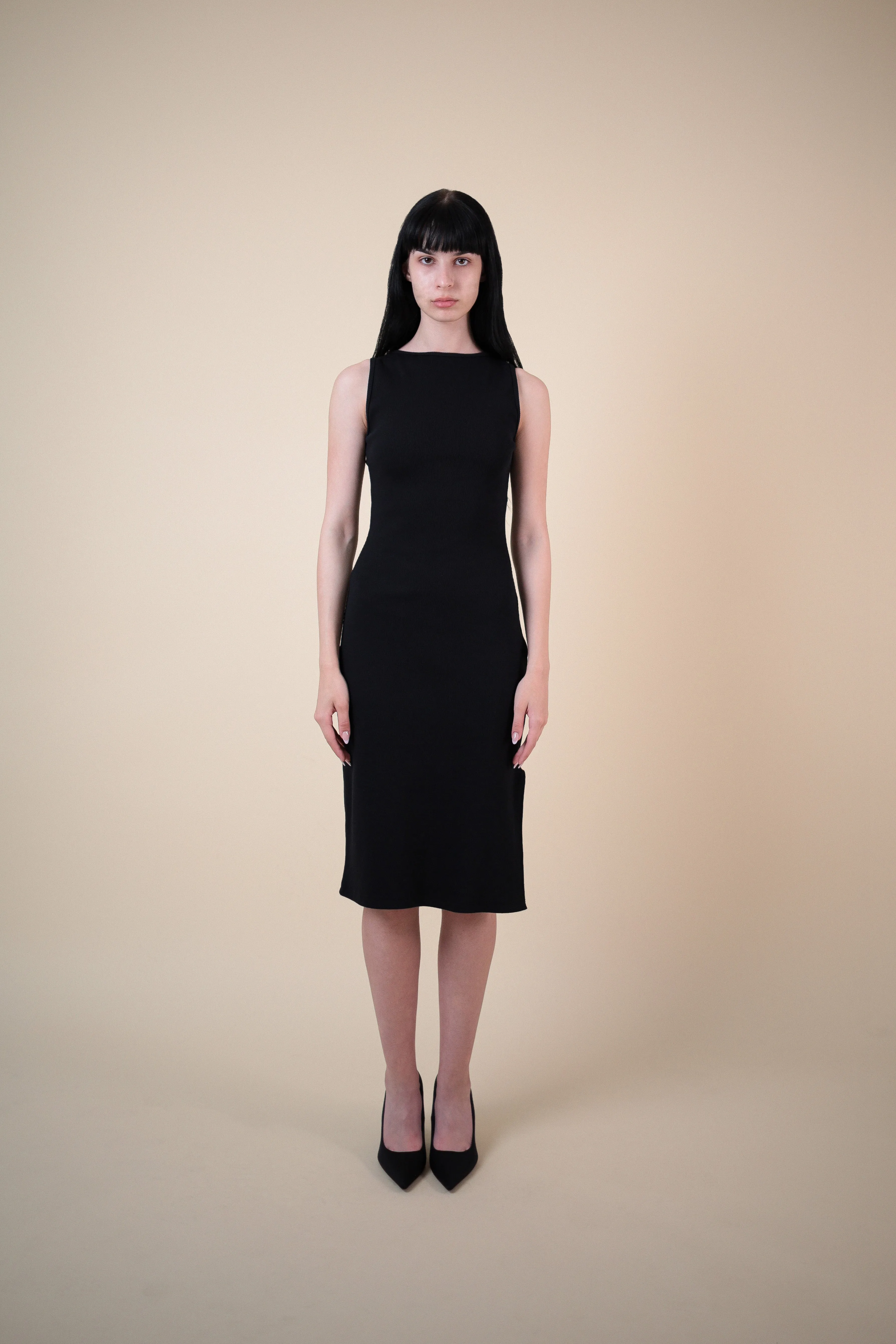 EHE Apparel Luna rib knit Dress - Black sold by Bonvion product image thumbnail 3