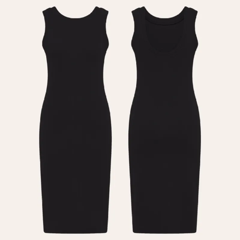 EHE Apparel Mia rib knit Dress - Black sold by Bonvion
