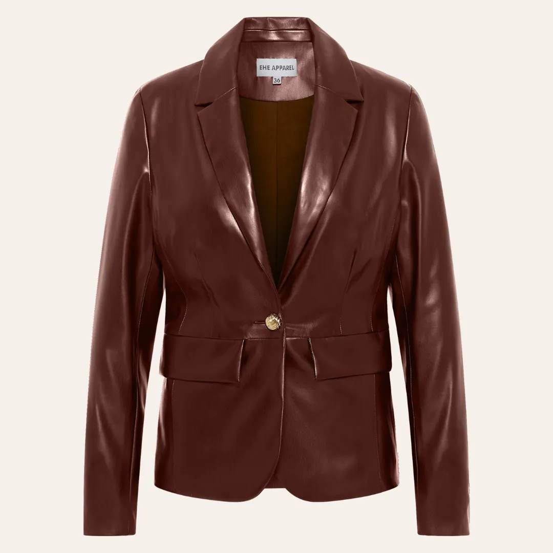 EHE Apparel Zoé Blazer - Brown sold by Bonvion
