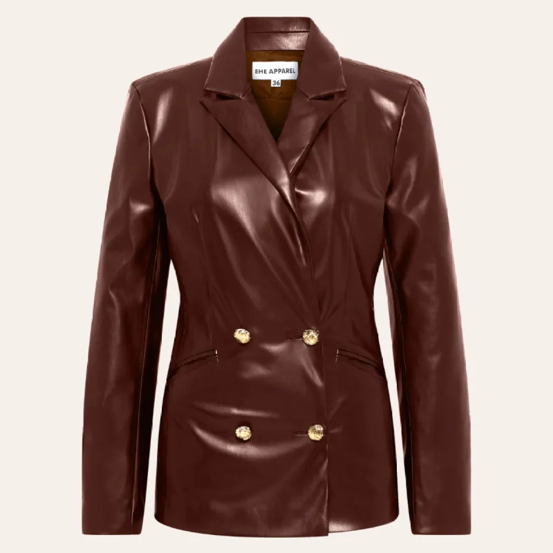 EHE Apparel Willow Blazer - Brown sold by Bonvion