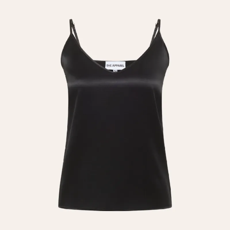 EHE Apparel Charlotte Silk Top - Black sold by Bonvion