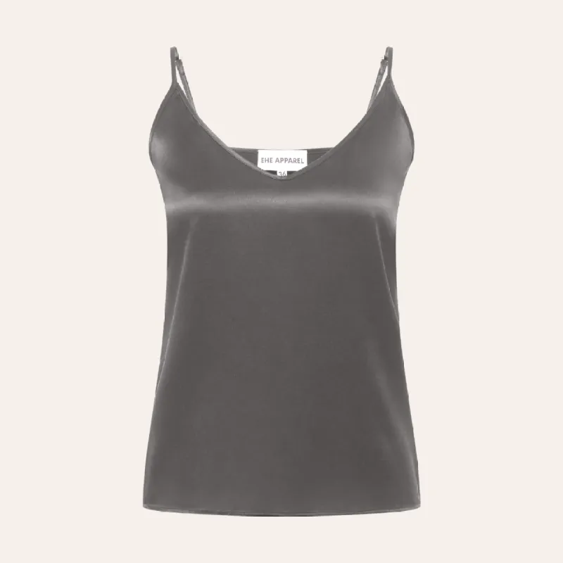 EHE Apparel Charlotte Silk Top - Silver made by Bonvion