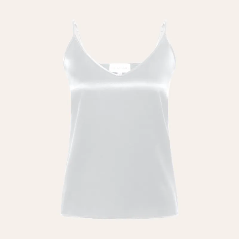 EHE Apparel Charlotte Silk Top - White sold by Bonvion