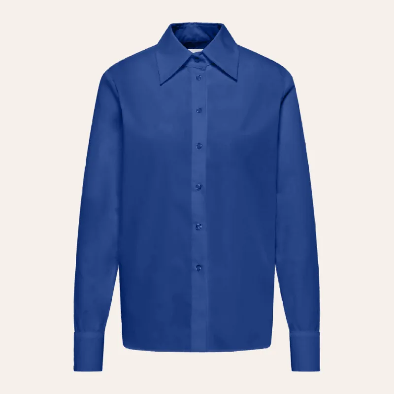 EHE Apparel Elena Oxford Shirt - Indigo sold by Bonvion