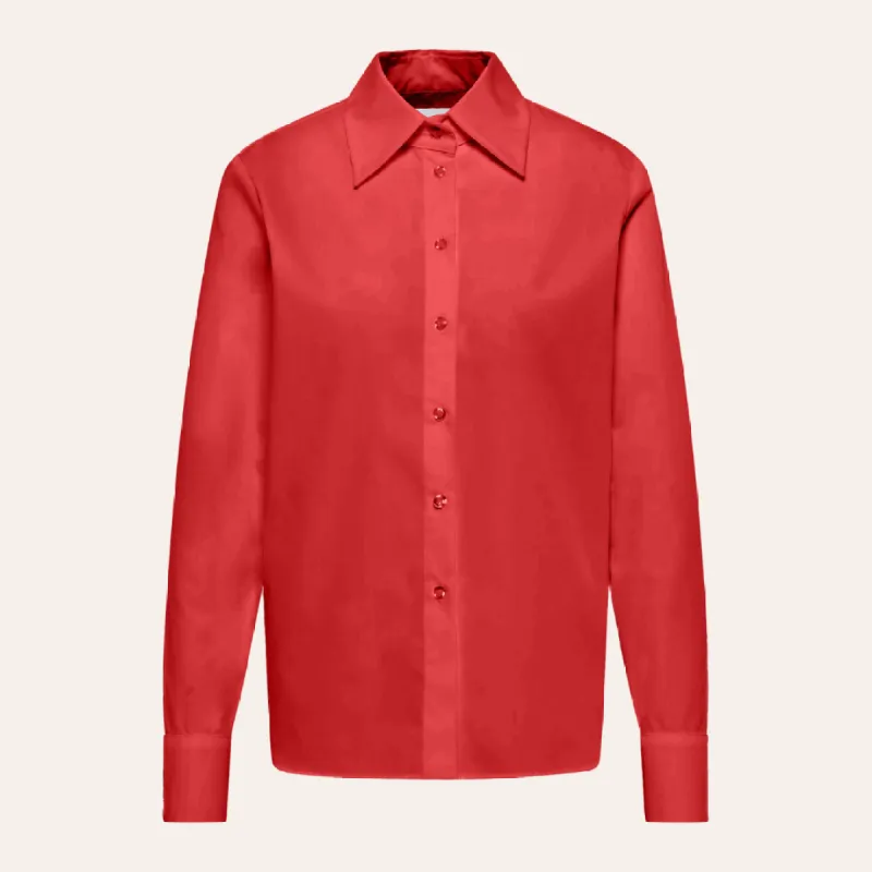 EHE Apparel Elena Oxford Shirt - Red sold by Bonvion