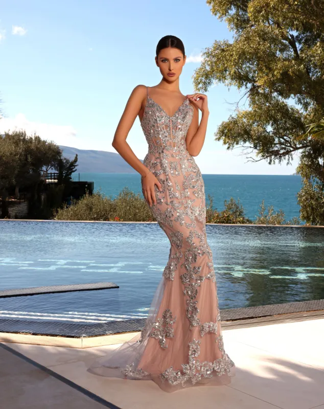 NICOLETTA Lina Gown - Dusty Pink sold by Bonvion