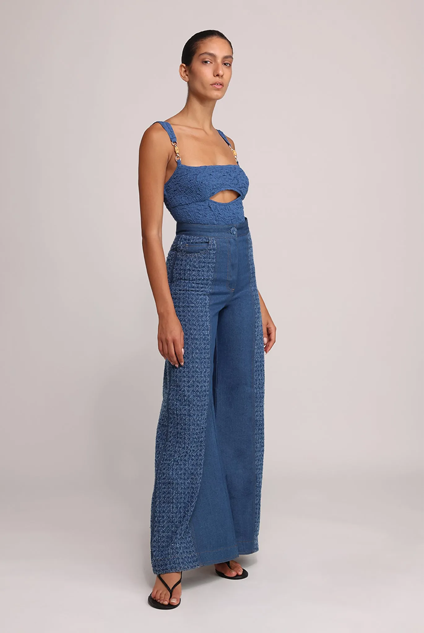 SABINA MUSAYEV Ace Pants - Dark Blue sold by Bonvion