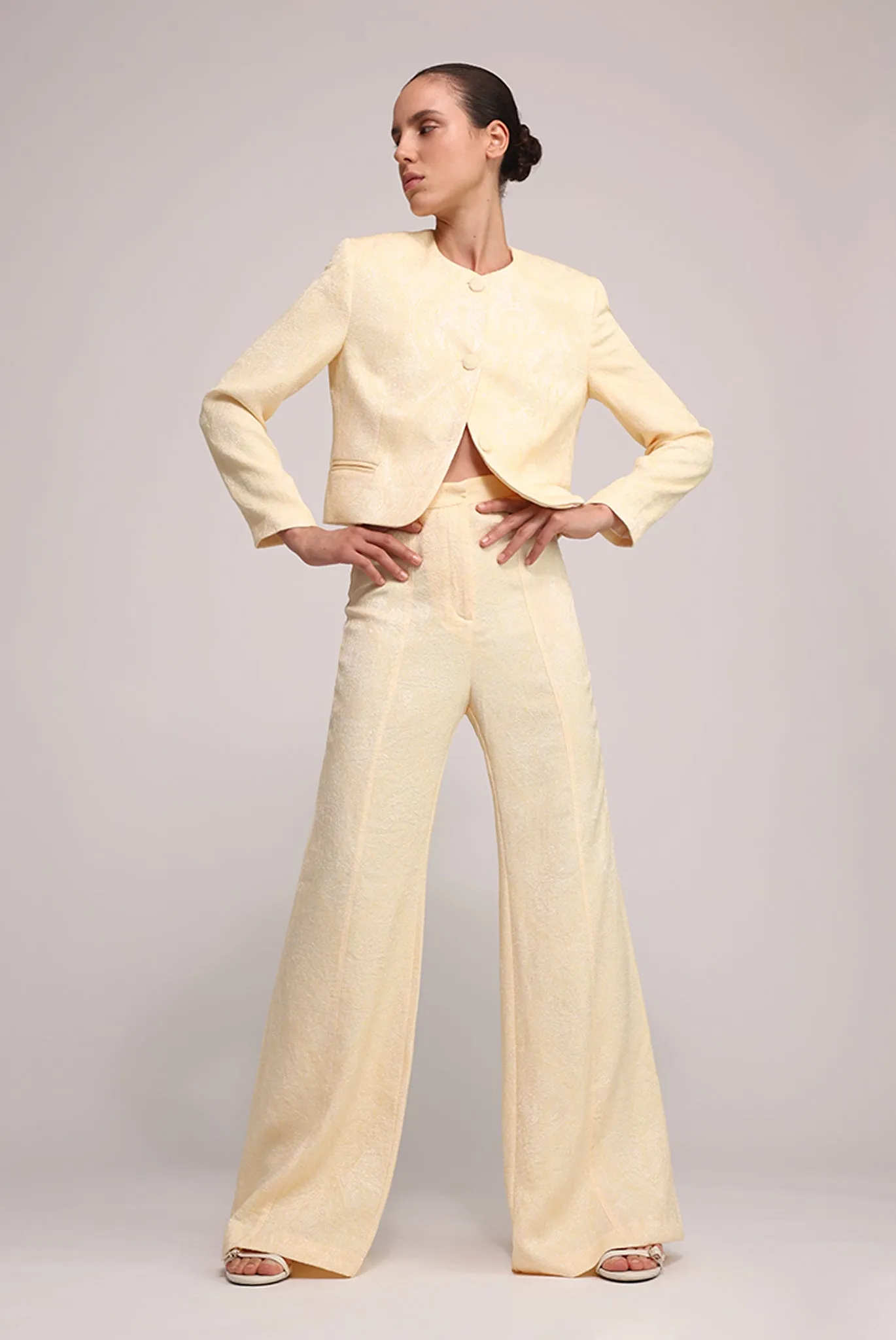 SABINA MUSAYEV Brice Pants - Pastel Yellow sold by Bonvion
