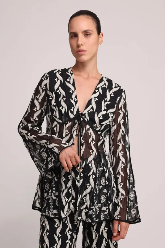 SABINA MUSAYEV Lianne Top - Black sold by Bonvion