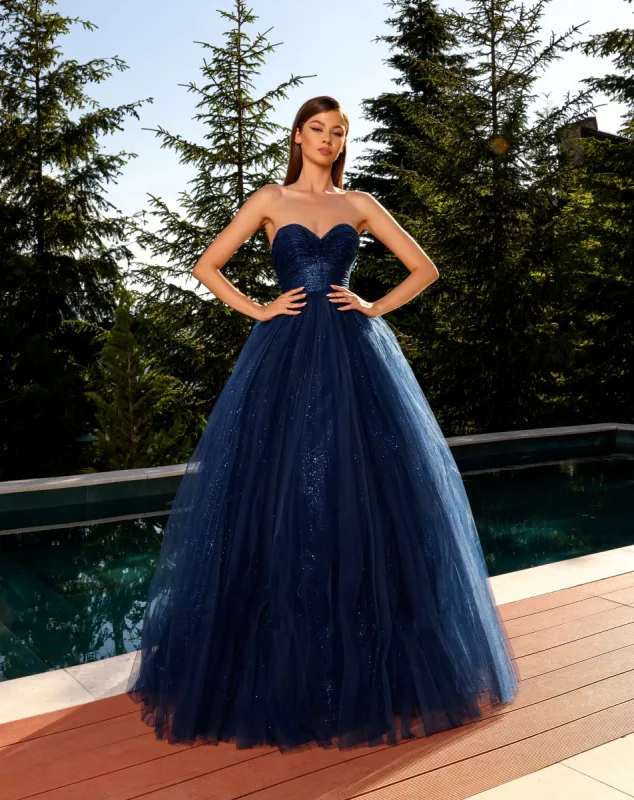 NICOLETTA Alora Gown - Navy sold by Bonvion