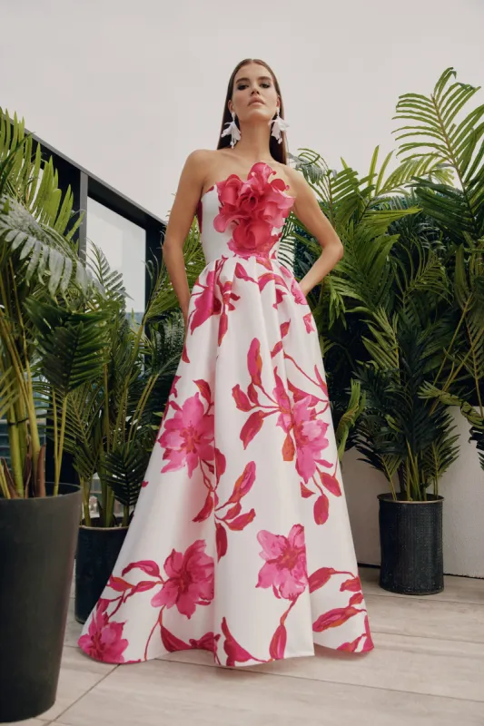 FRASCARA Marceline Gown - White Pink made by Bonvion