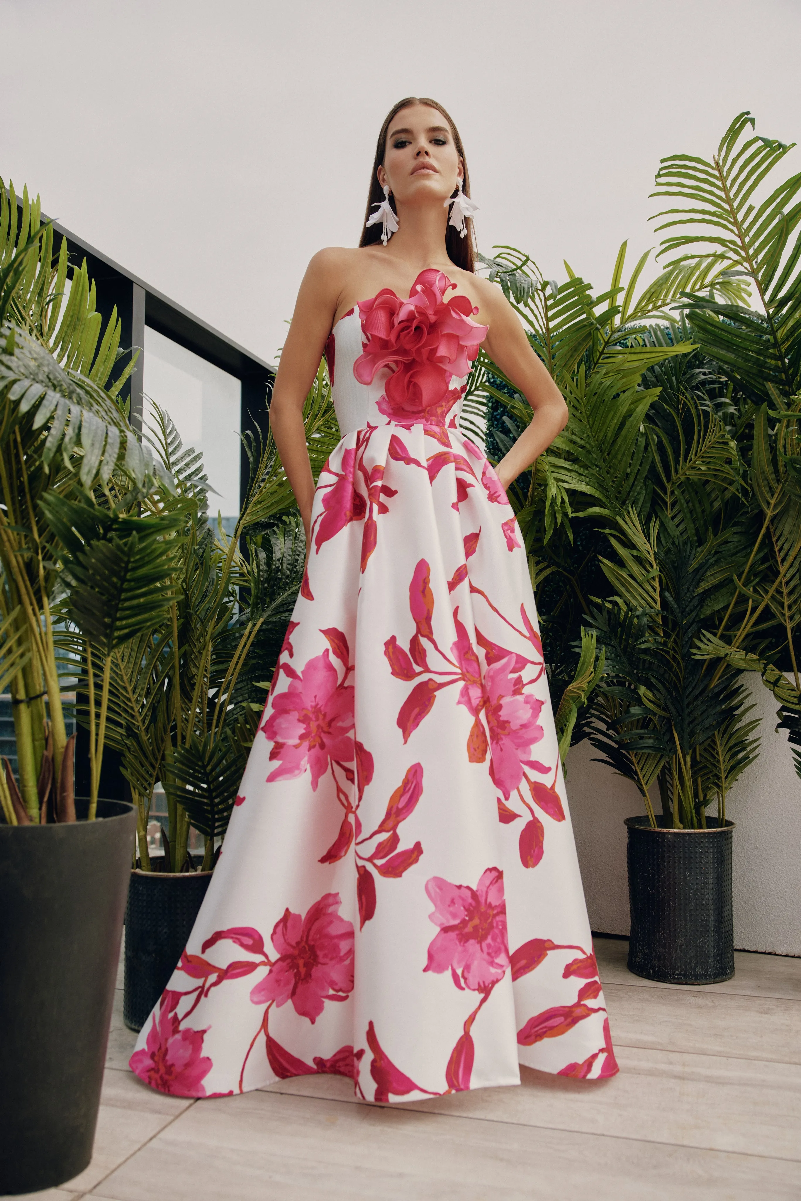 FRASCARA Marceline Gown - White Pink sold by Bonvion