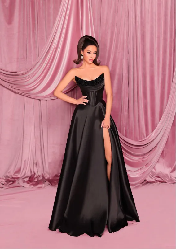 NICOLETTA Eleanor Gown - Black sold by Bonvion