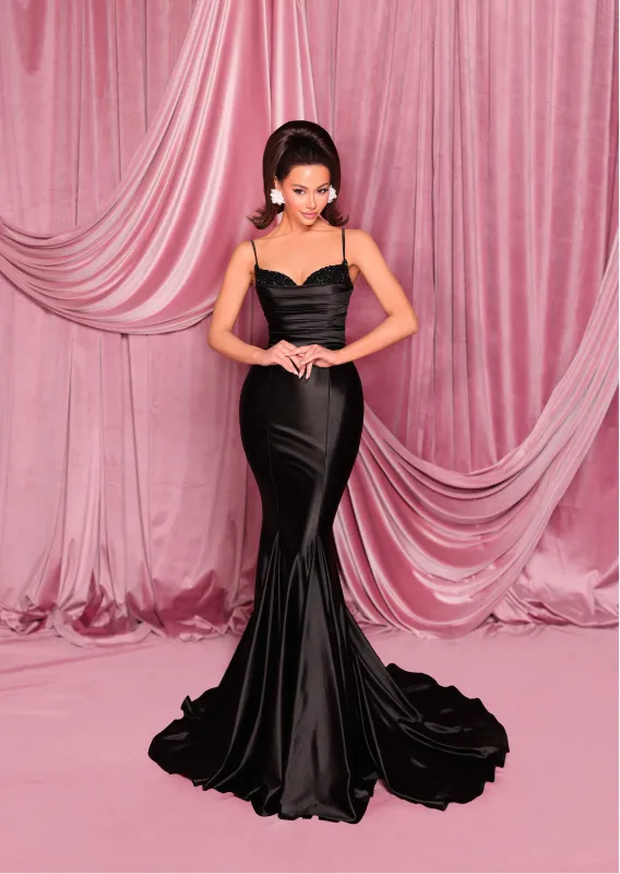 NICOLETTA Celine Gown - Black sold by Bonvion