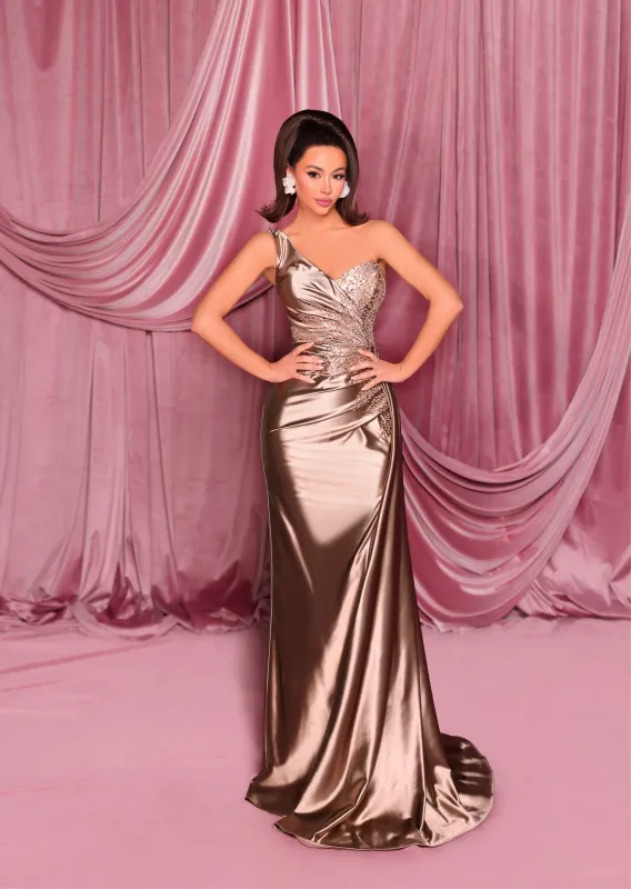 NICOLETTA Bianca Gown - Latte sold by Bonvion