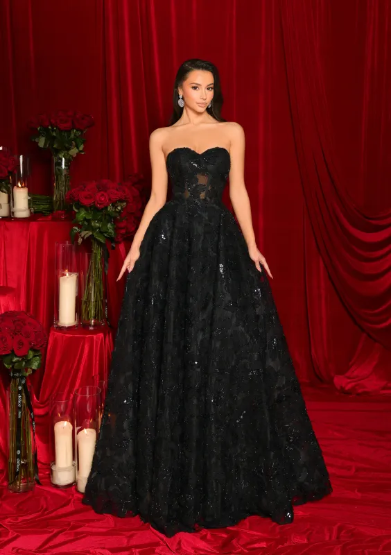 NICOLETTA Fernanda Gown - Black sold by Bonvion