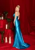 NICOLETTA Sabrina Gown - Turquoise sold by Bonvion